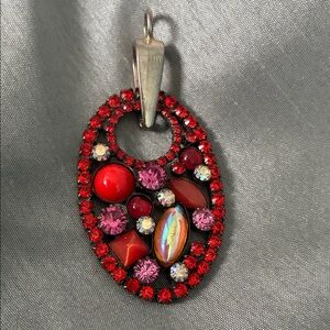 Vintage Bold Red Gemstone Pendant